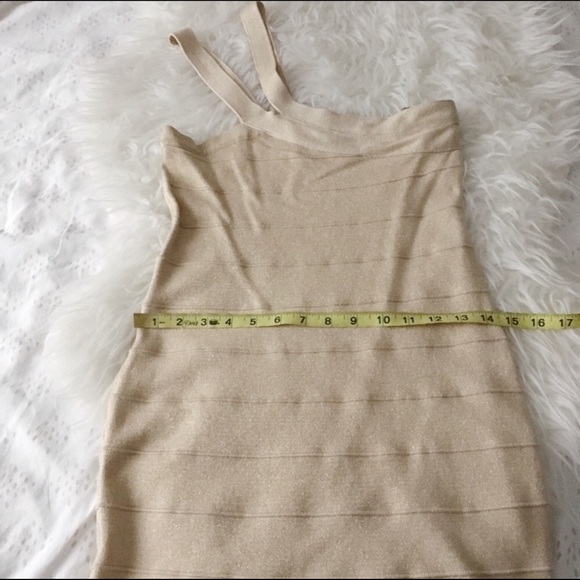 Gold Shimmery One Shoulder Dress - Picture 5 of 9